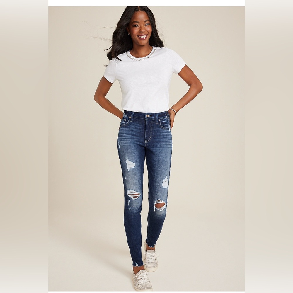 Petite curvy ladies - FAB! Edgely Curvy high rise skinny jeans. 20W PETITE.